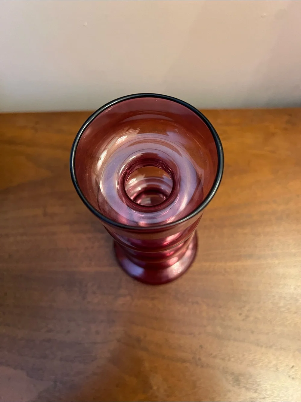 Anthropologie Plum Glass Stacked-Bubble Candleholder or Vase